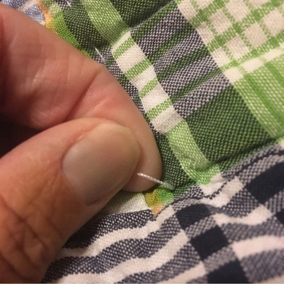 Pottery Barn Kids Full size plaid Madras reversible comforter